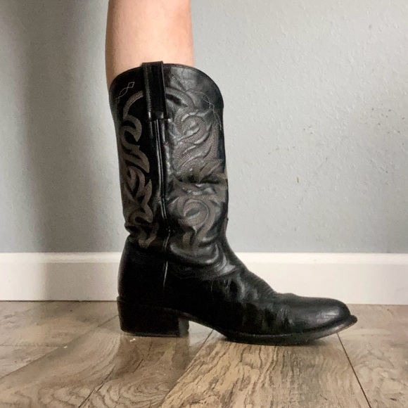 Dan Post Mens Milwaukee Round Toe Casual Boots Mid Calf - Black - Size 9.5 D US - Picture 2 of 8